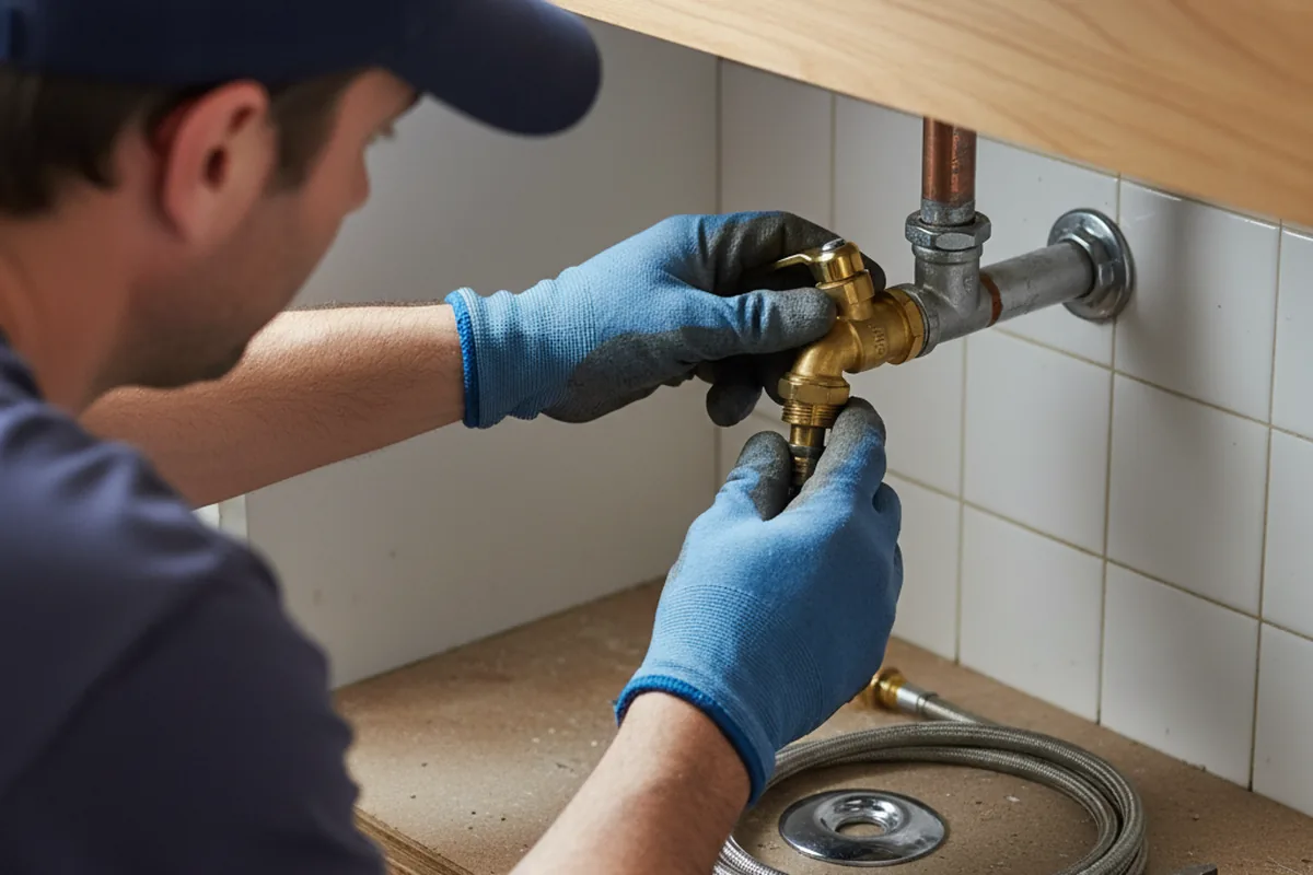 Shutoff valve and fitting work during Faucet and Fixture Repair in Earth City